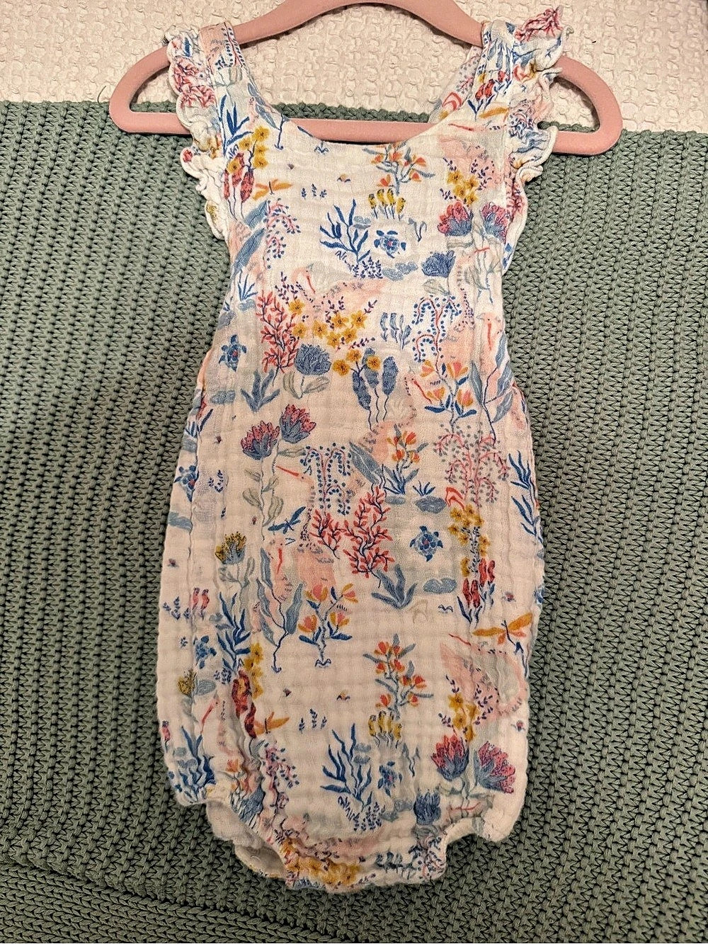 Angel Dear Camille Floral Sunsuit Floral Romper Baby 12-18M